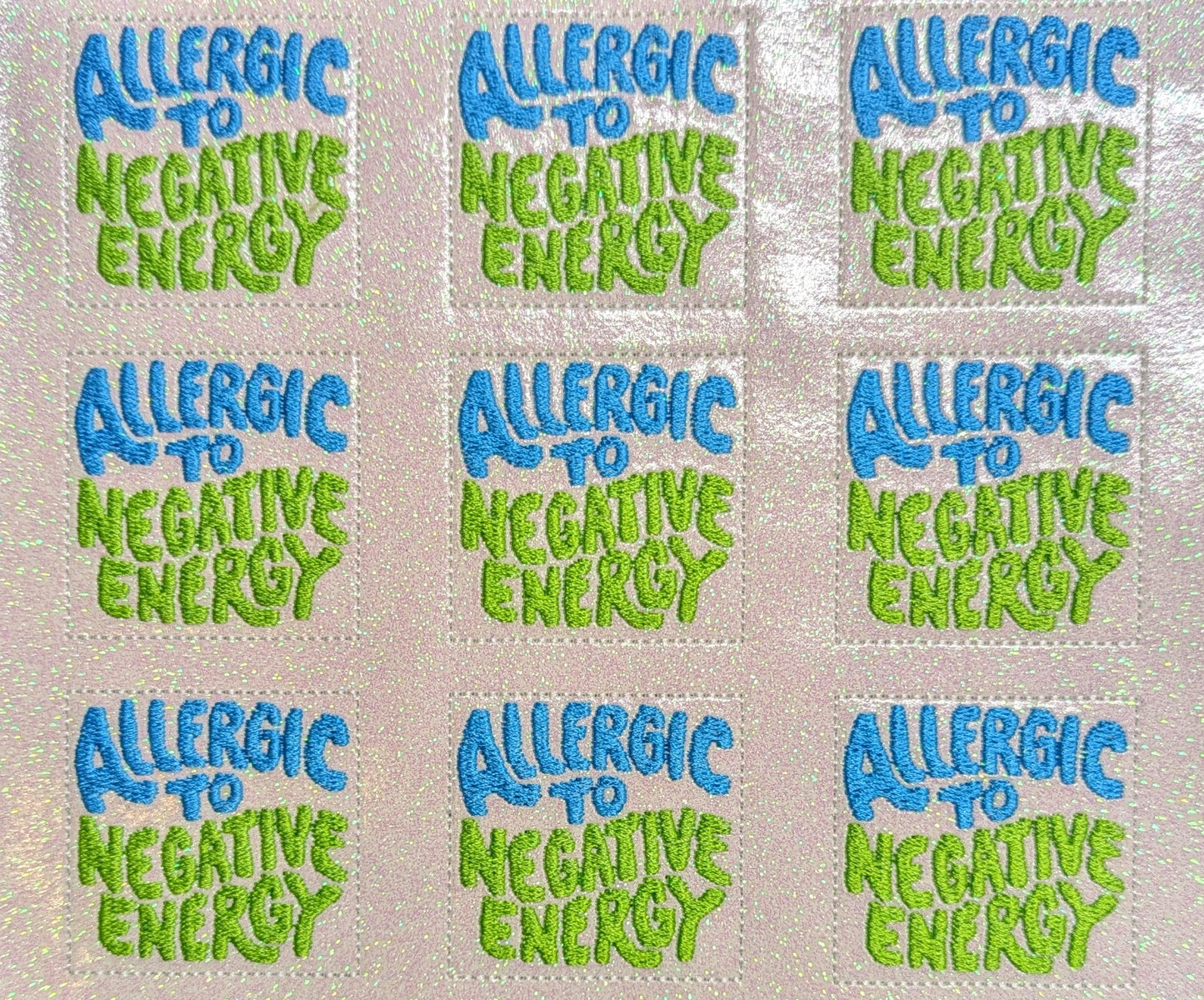 Allergic to Negative Energy