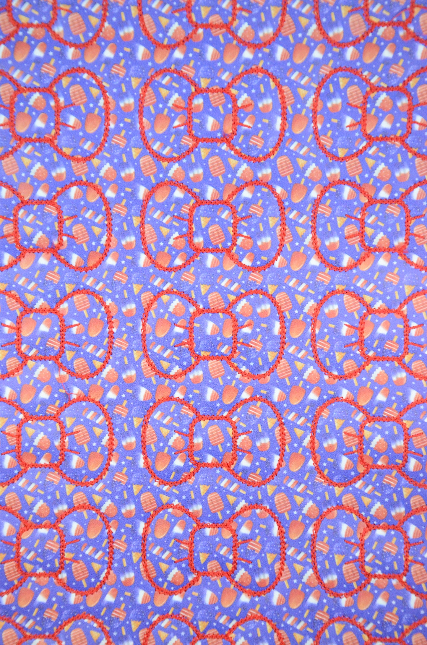 Blue Patriotic Popsicles Bow