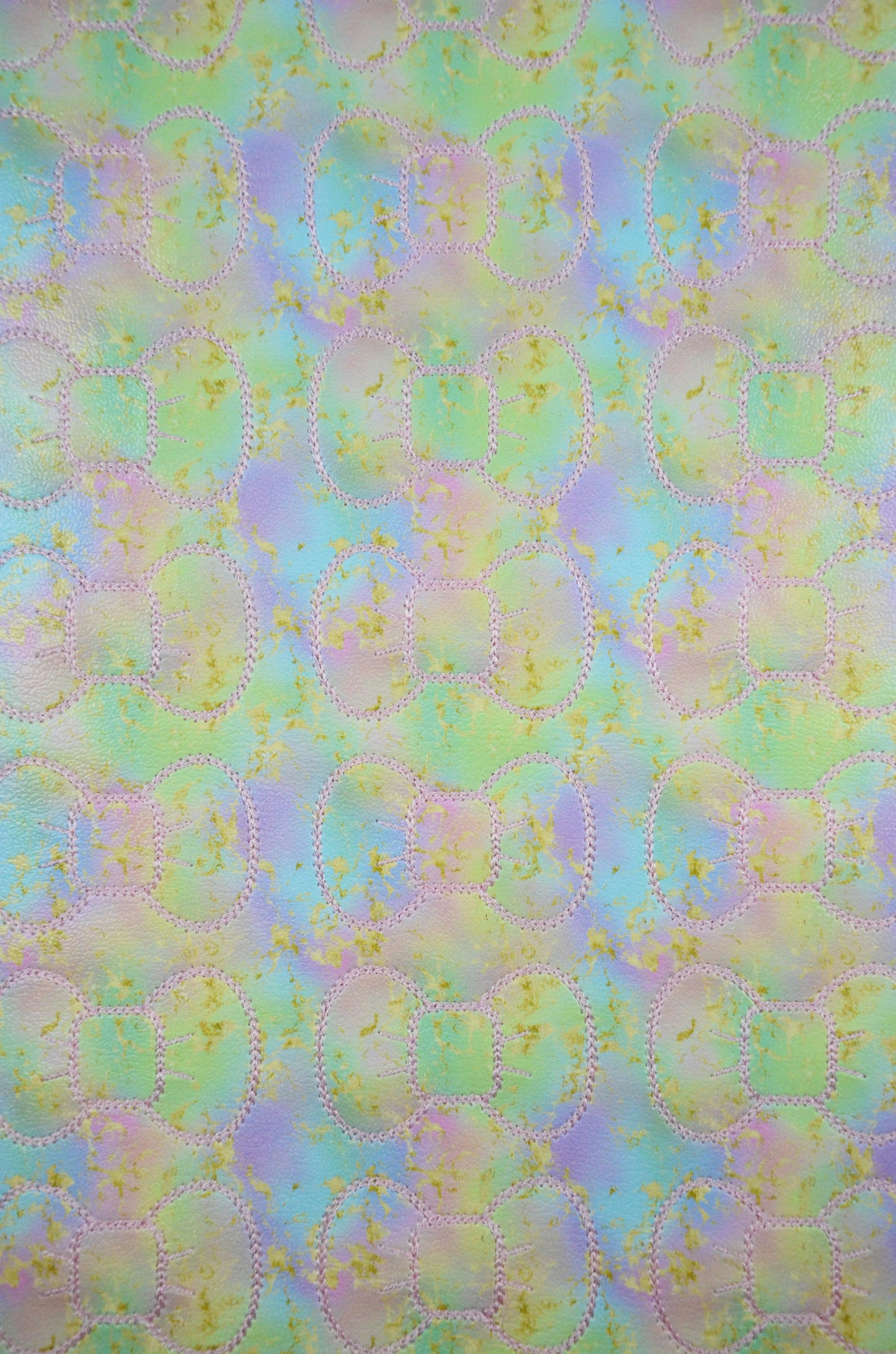 Rainbow Watercolor with Gold Leaf Bow