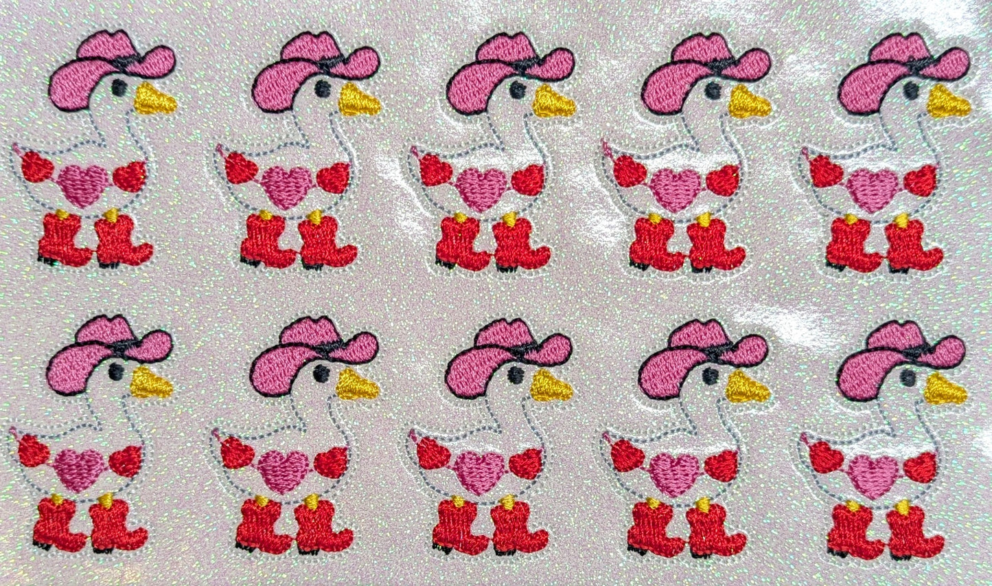 Valentines Banner Cowboy Goose