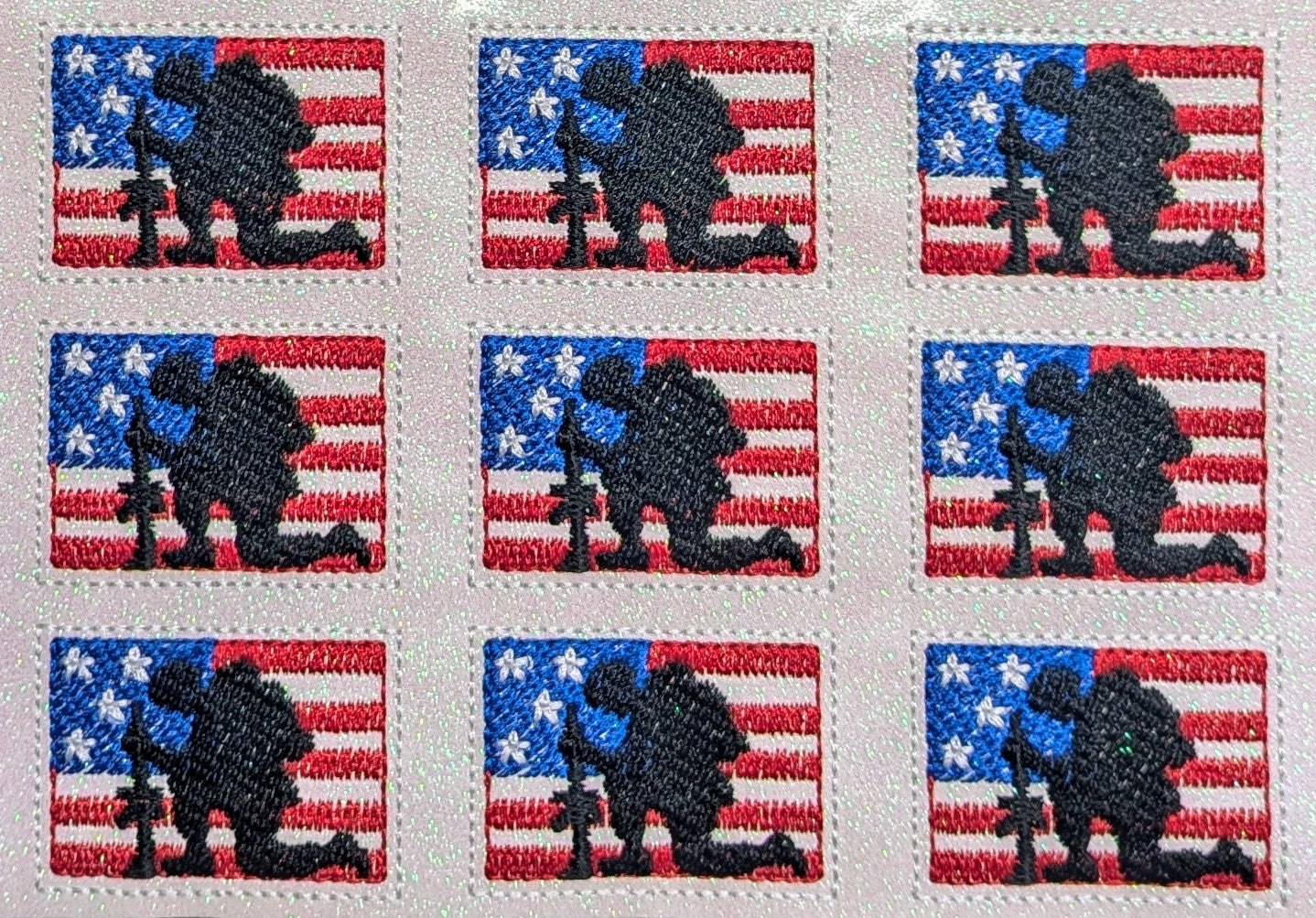 Patriotic Kneeling Soldier