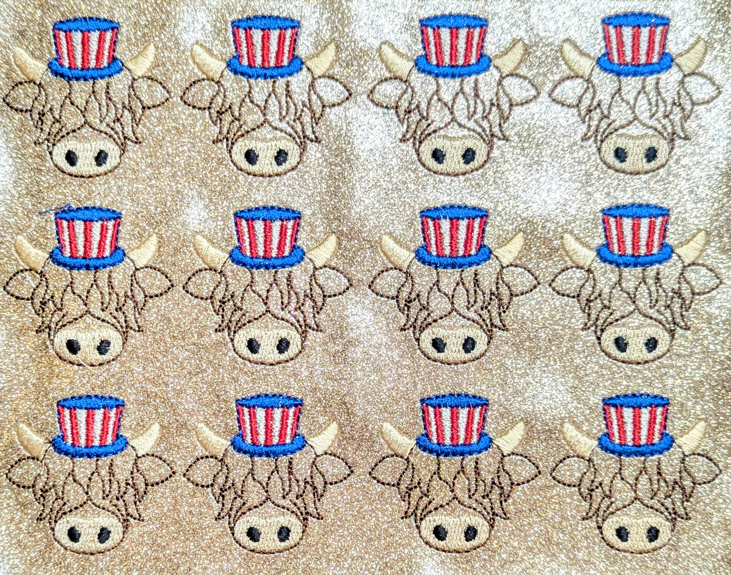 Patriotic Hat Highland Cow