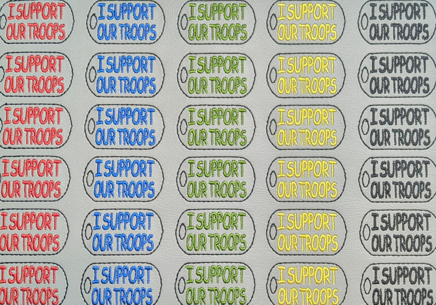 I Support Our Troops Dog Tag