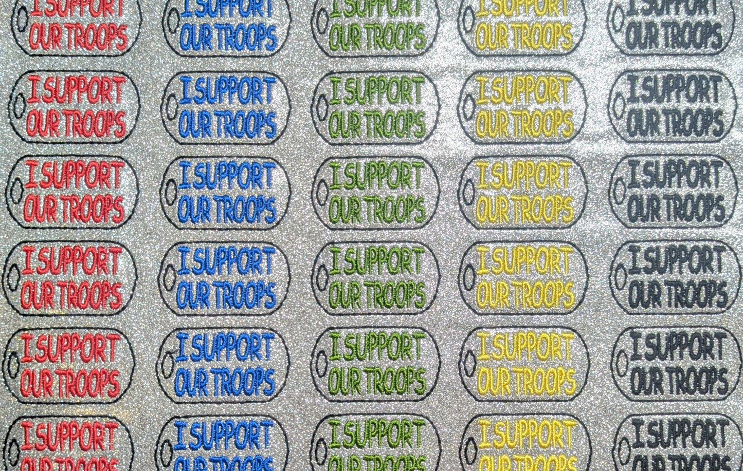 I Support Our Troops Dog Tag