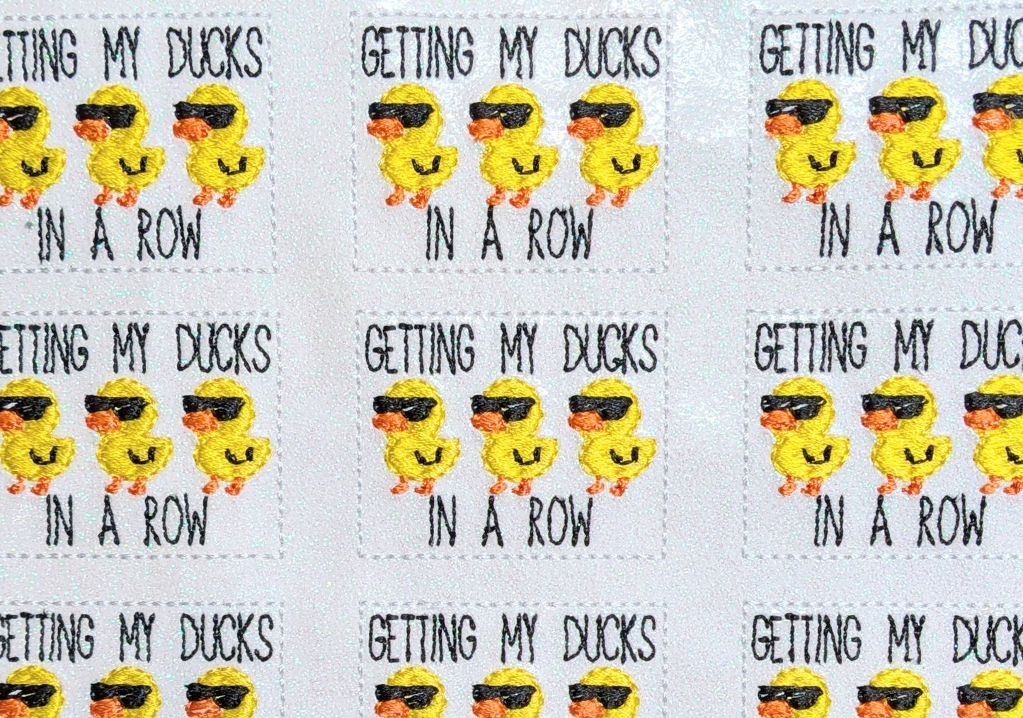 Getting My Ducks in a Row