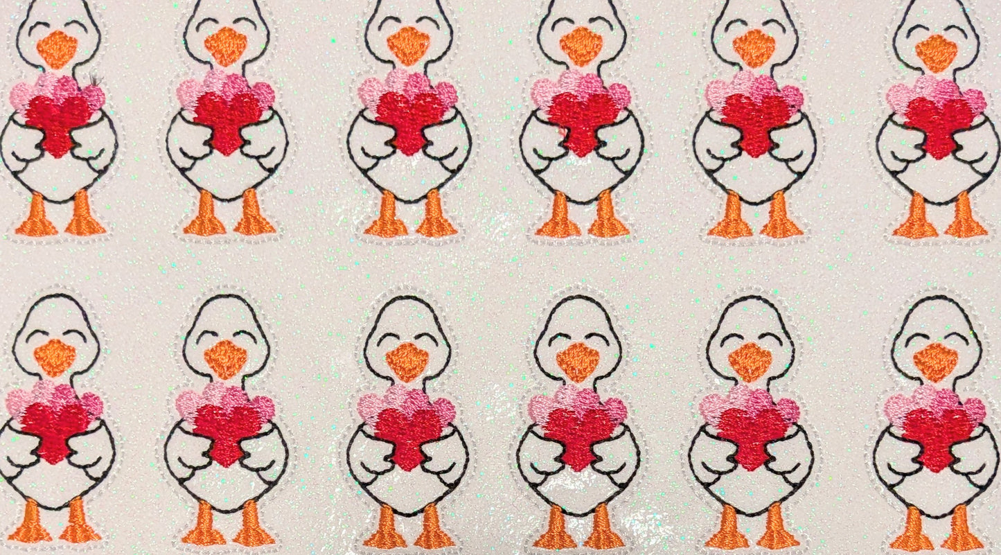 Goose Holding Hearts