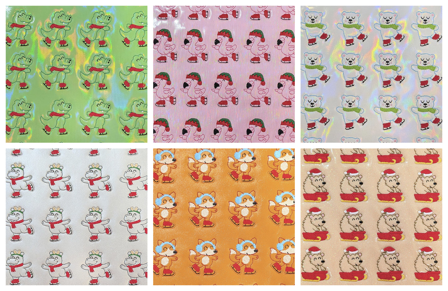 Winter Skating Animals