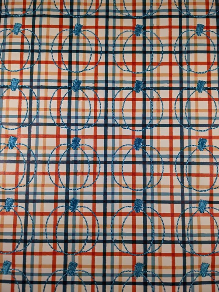 Vegan Leather Plaid Pumpkin
