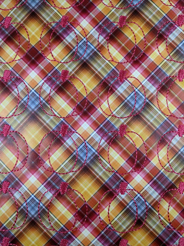 Dk Pink Plaid Pumpkin