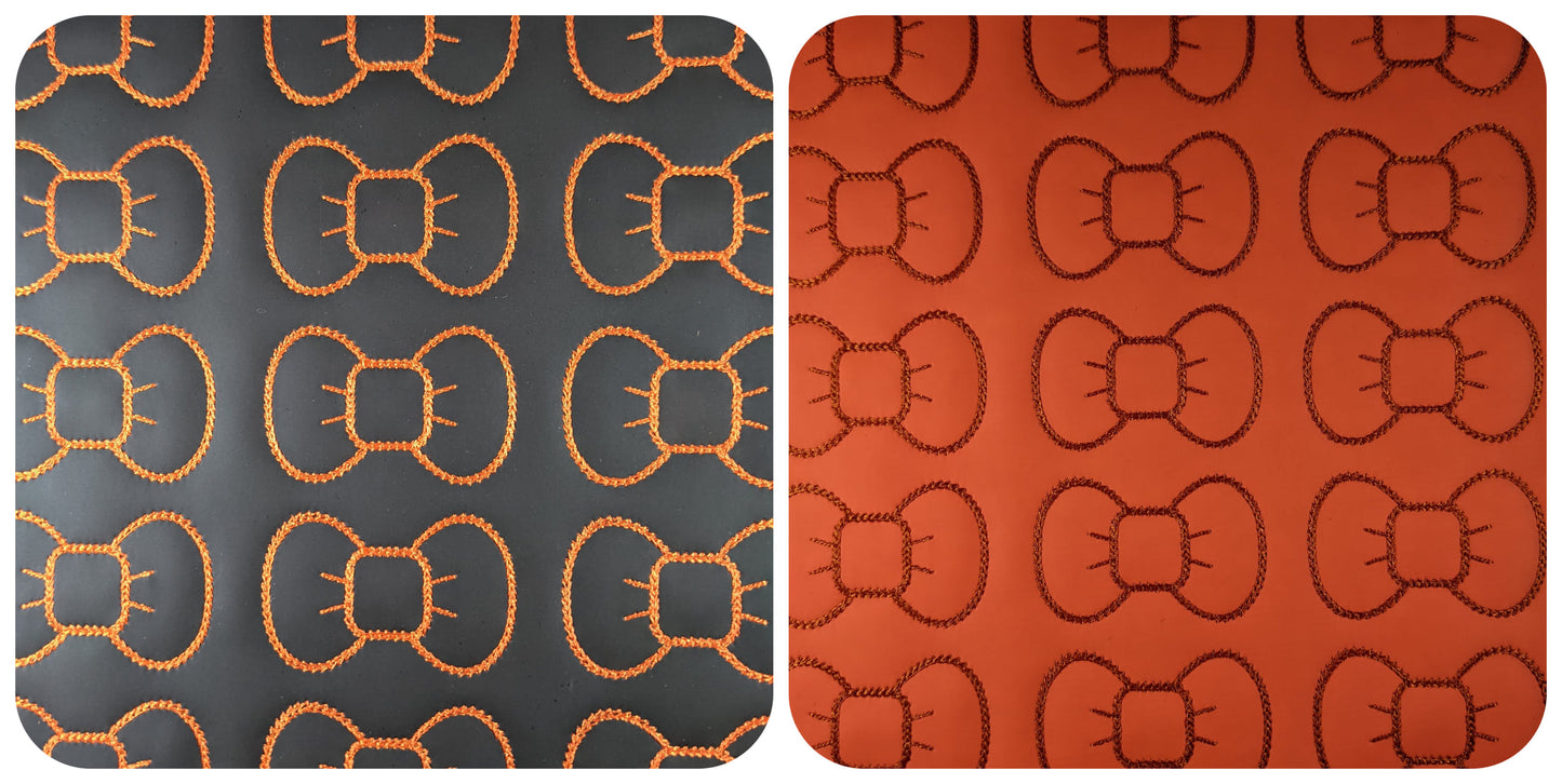 Vinyl Black/Orange Temp Changing Bow