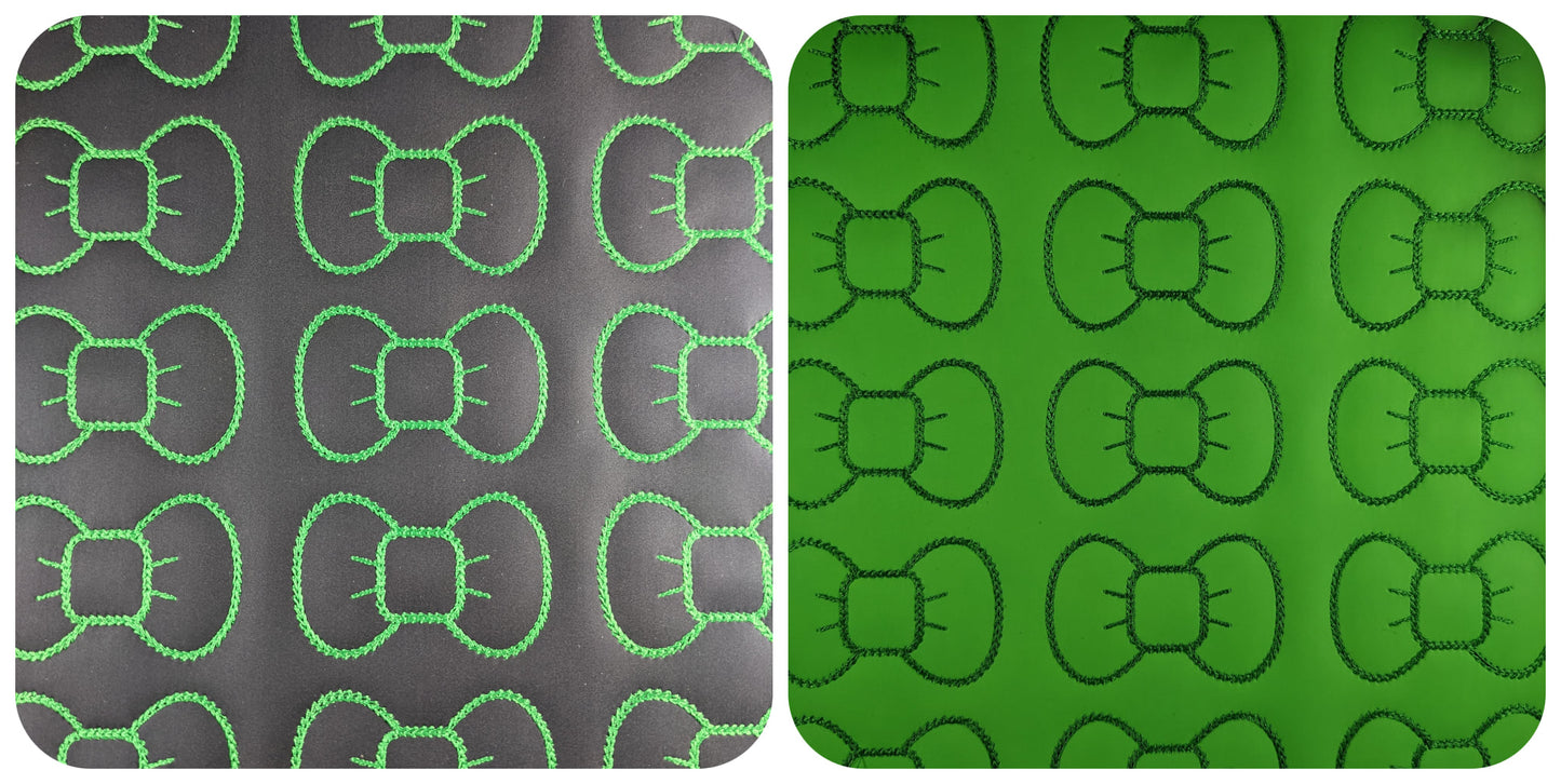 Vinyl Black/Lime Green Temp Changing Bow