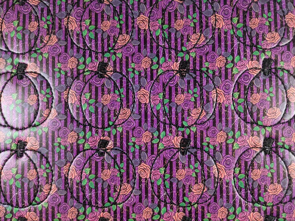 Purple/Black Floral Pumpkin