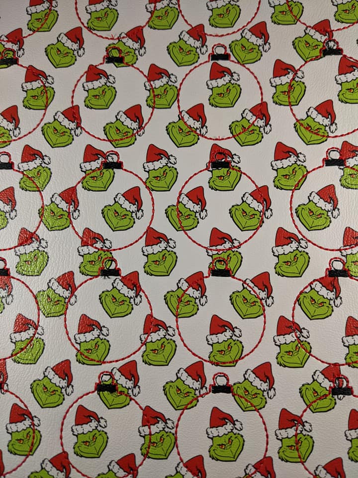 White Mean Green Head Ornament