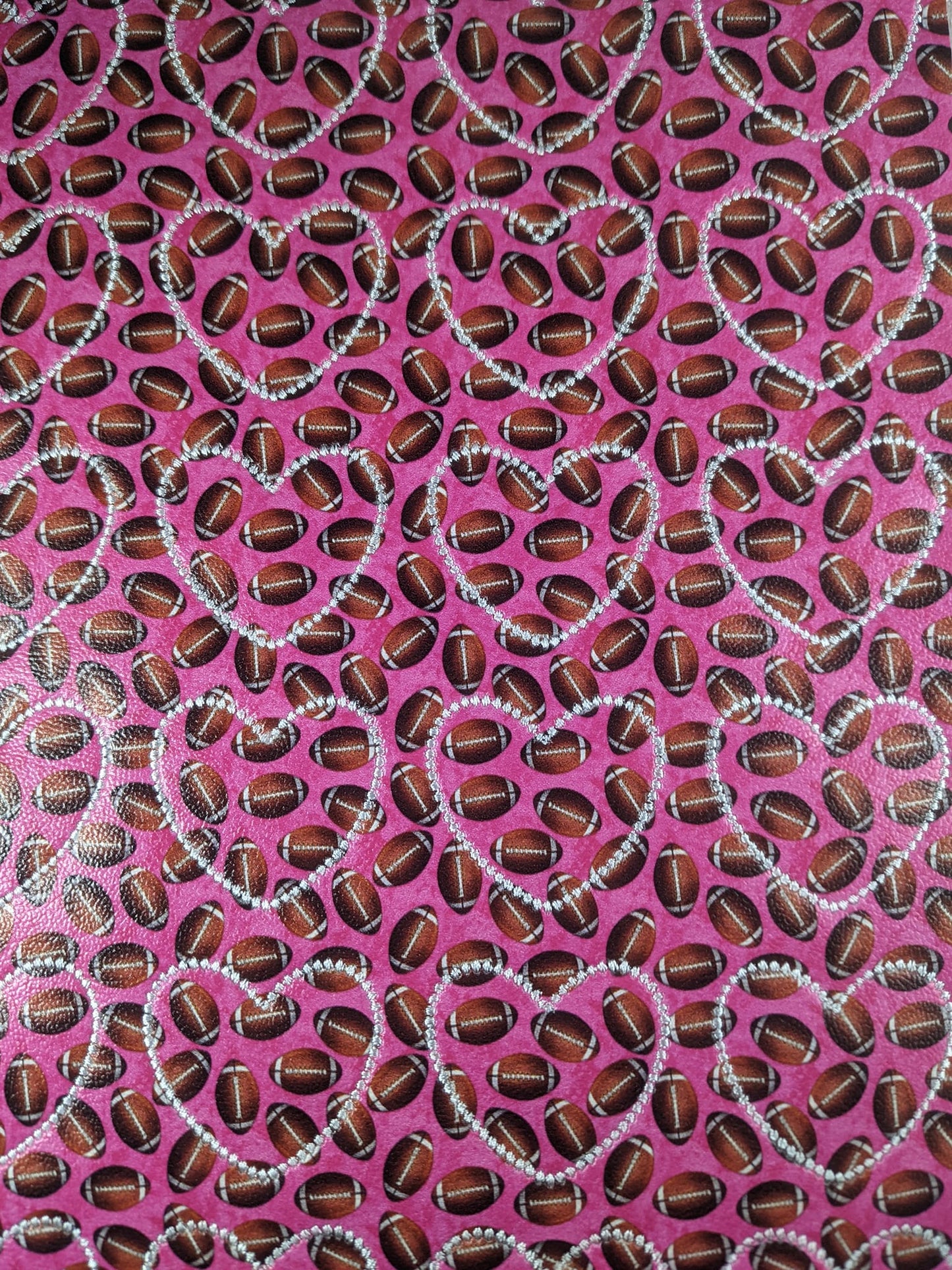 Pink Football Heart