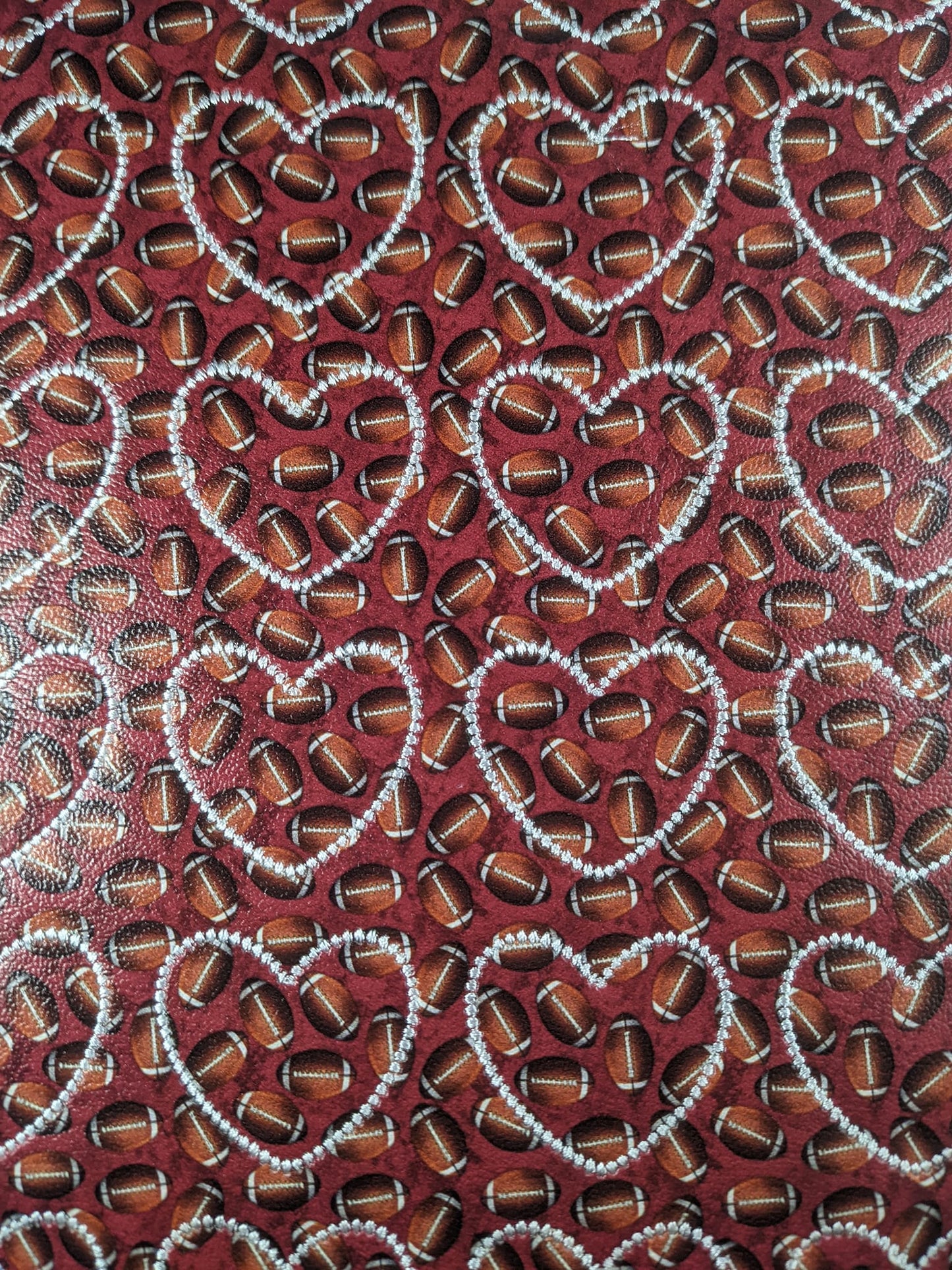 Maroon Football Heart