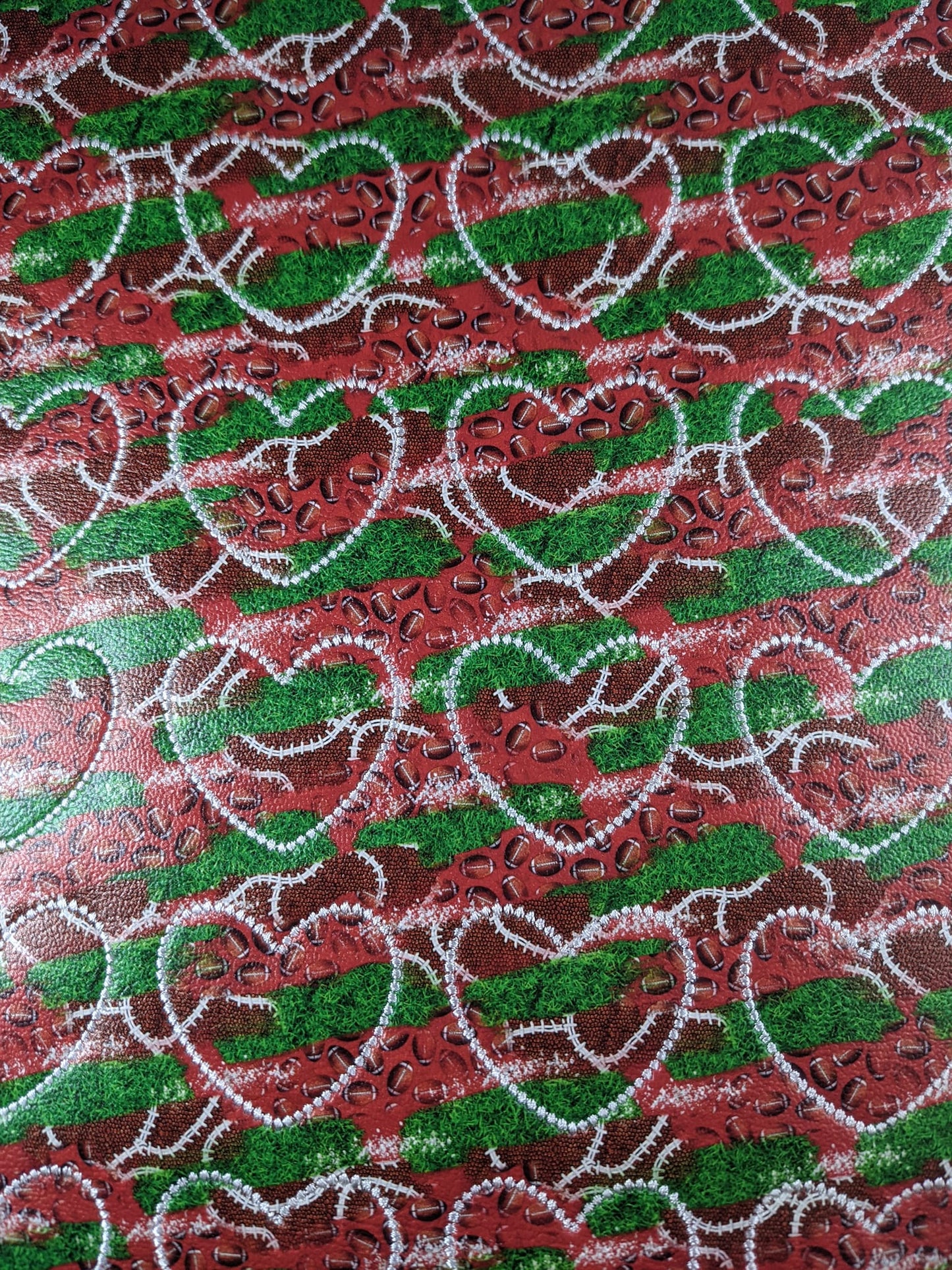 Red Football Brushstroke Heart