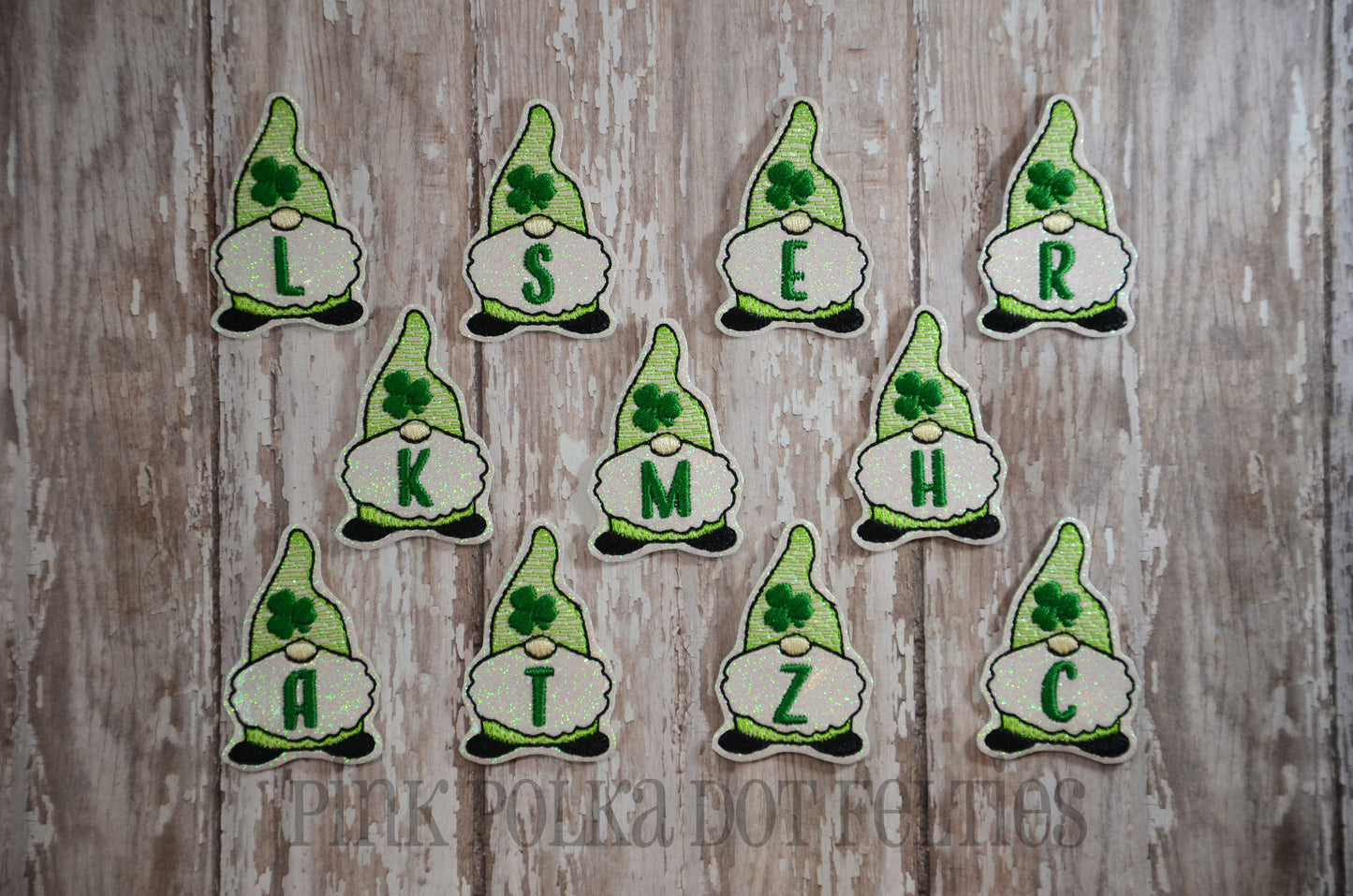 St Patrick's Day Gnome Monograms