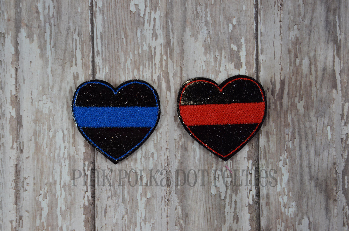 Thin Blue/Red Line Heart