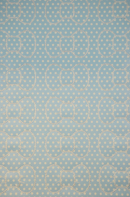 Basic Dots Light Blue Bow