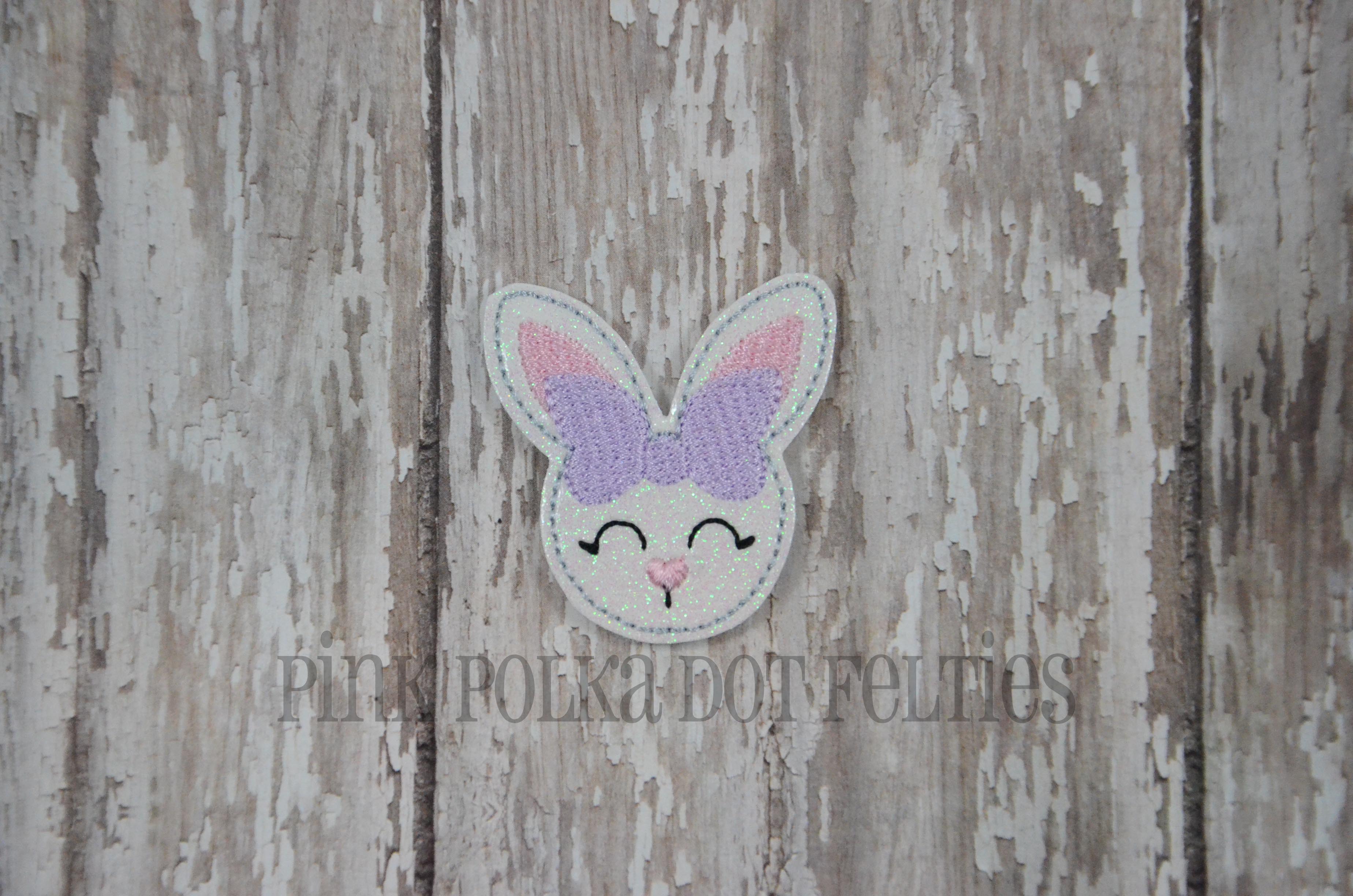Bunny with Bow – pinkpolkadotfelties