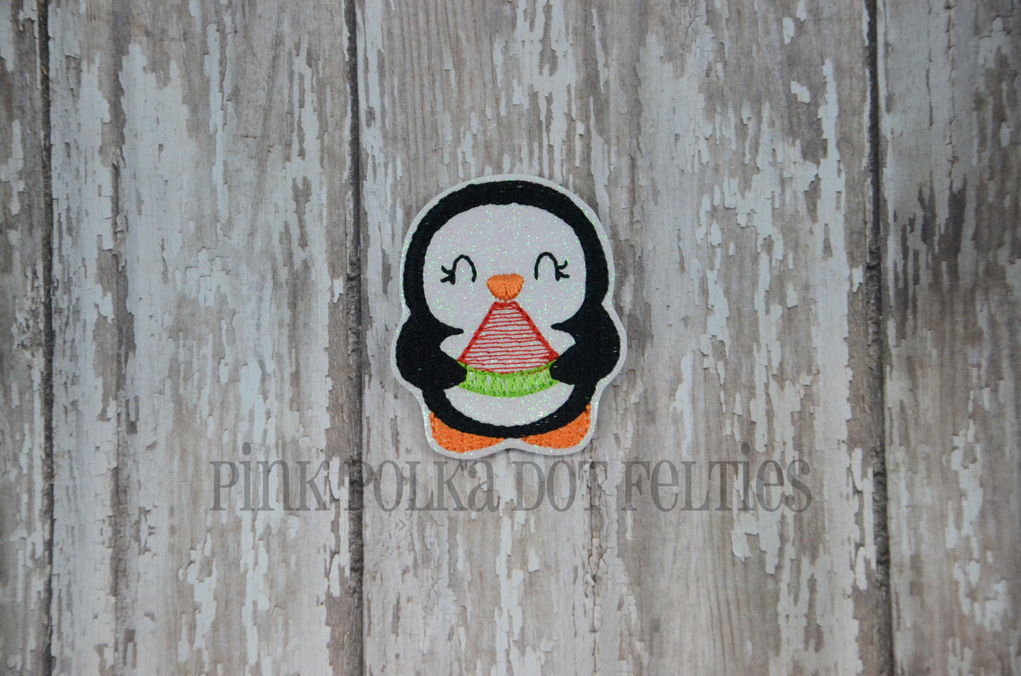 Penguin with Watermelon Slice