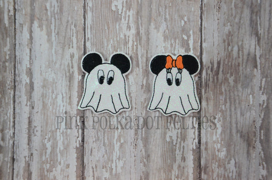 Mister and Miss Mouse Dressed as Ghost