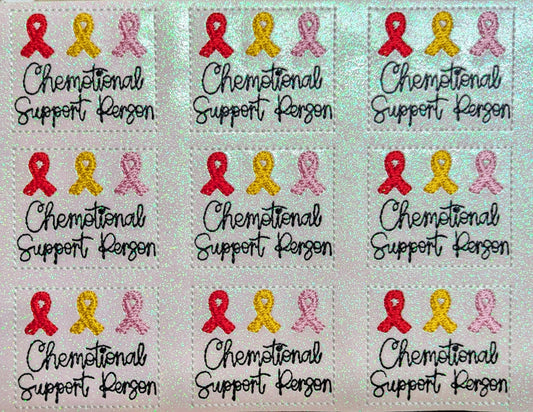 Chemotional Support Person Triple Ribbon