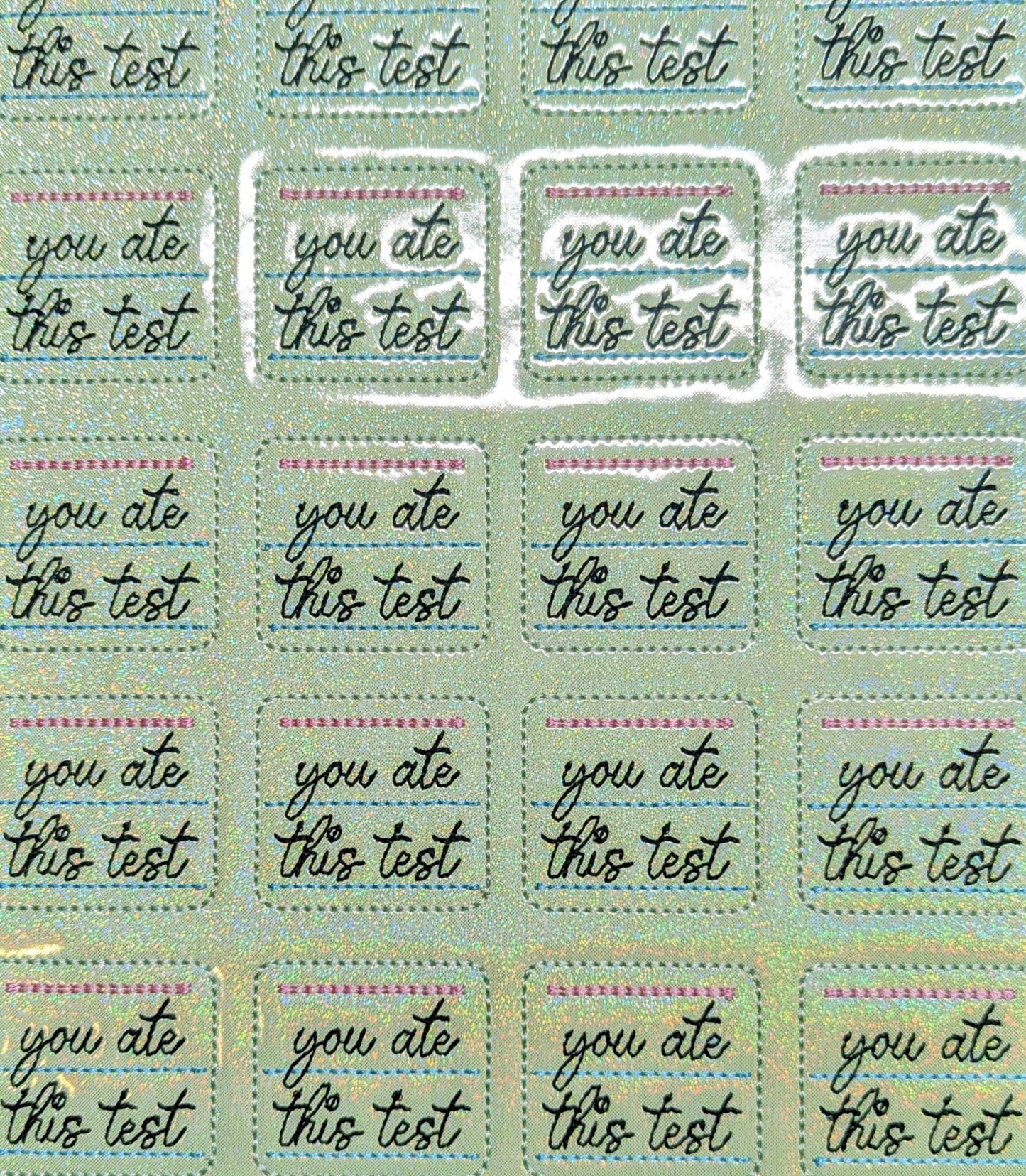 You Ate This Test