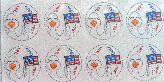 Patriotic Goose with Flag