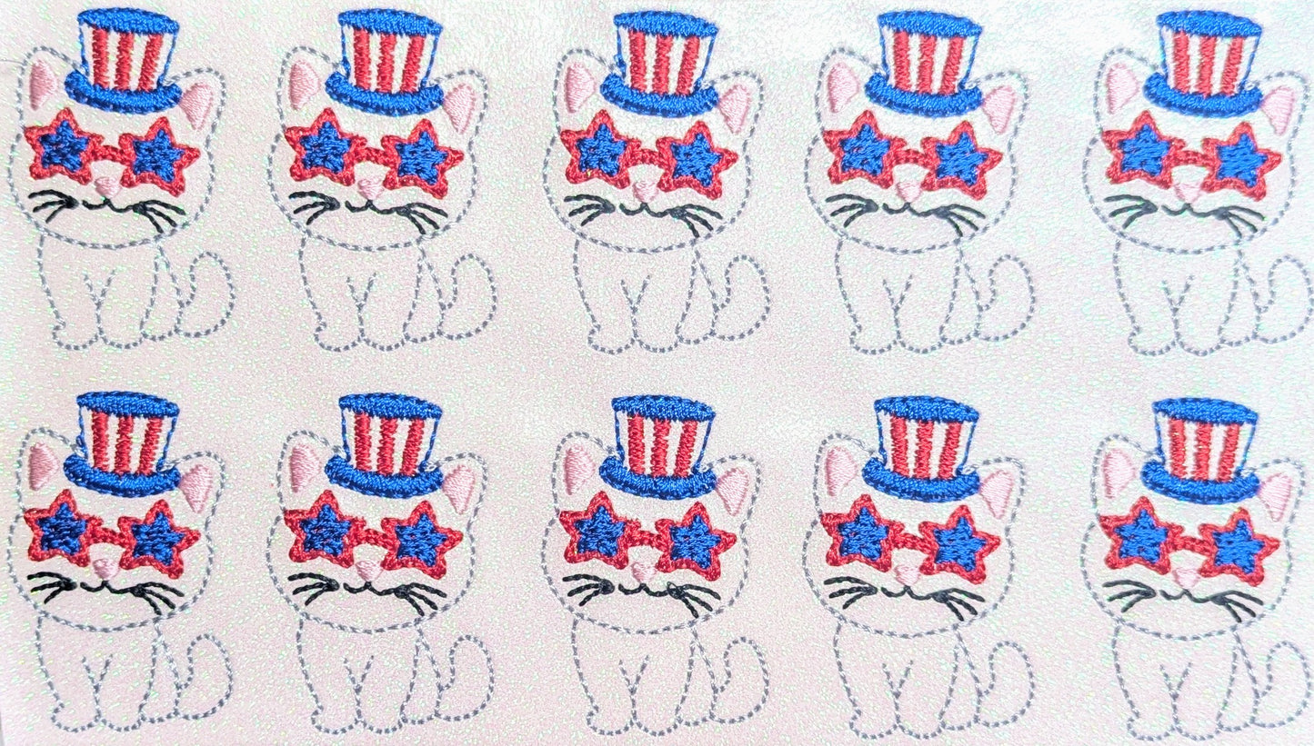 Patriotic Hat Sunglasses Kitten