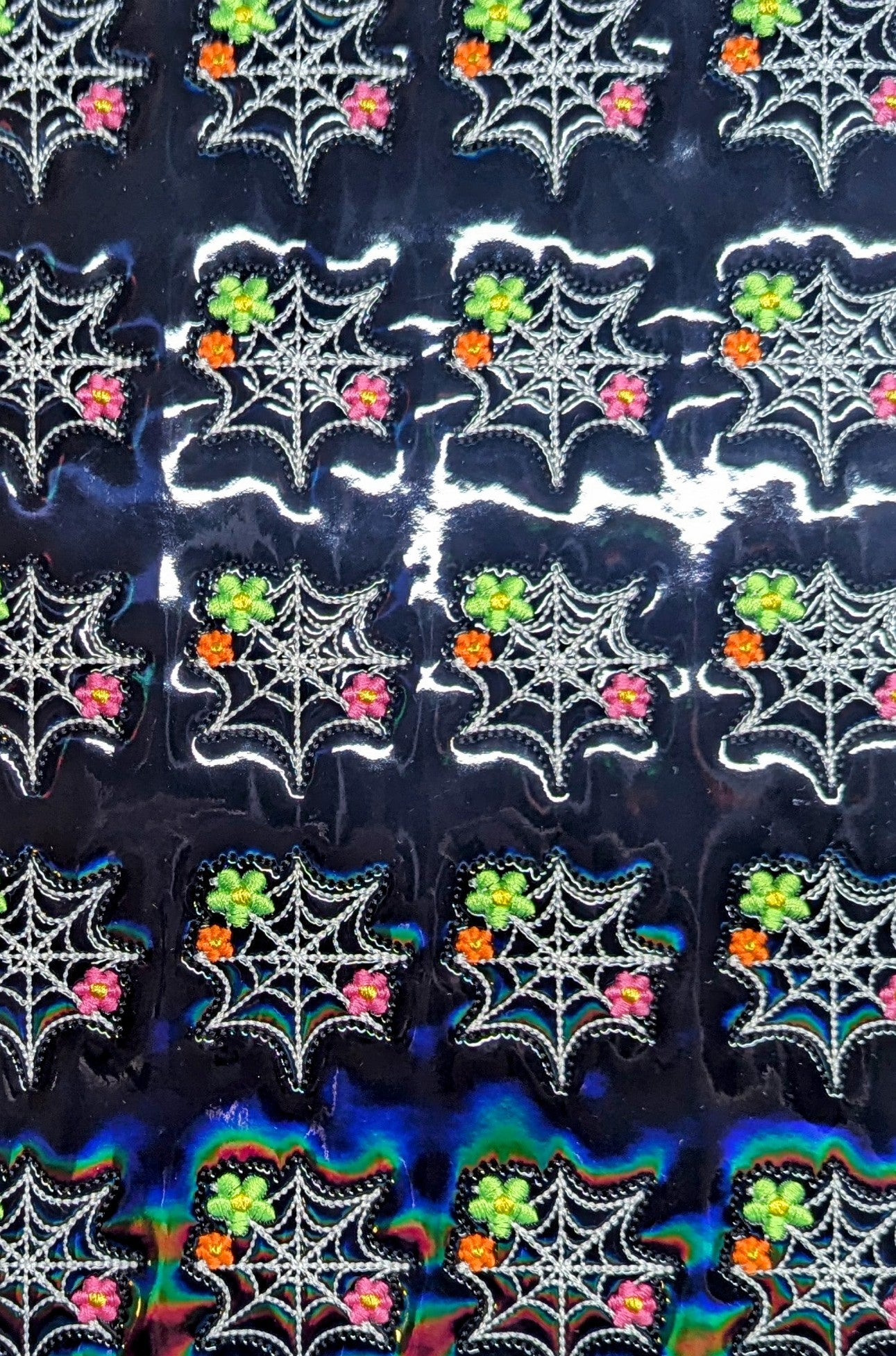 Spider Web with Flowers