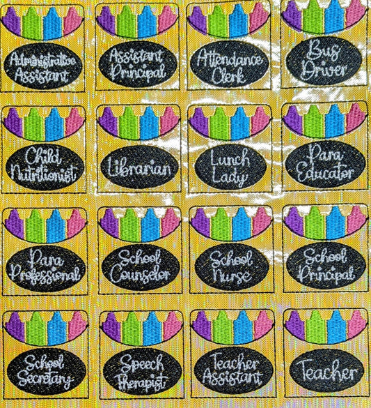 School Titles Crayon Boxes