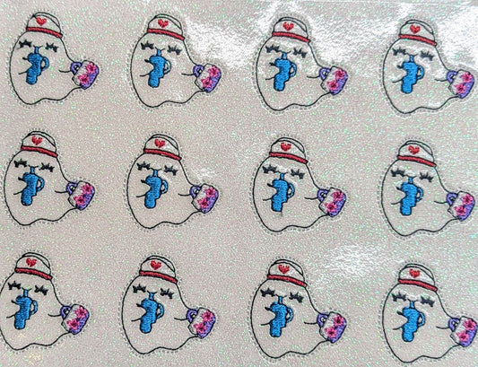 Retro Tumbler Nurse Ghost