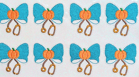 Coquette Stethoscope Pumpkin Bow