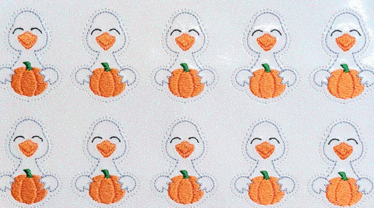 Goose Holding Pumpkin