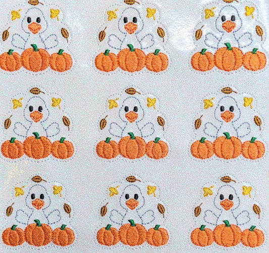 Fall Goose with Pumpkins