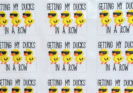 Getting My Ducks in a Row