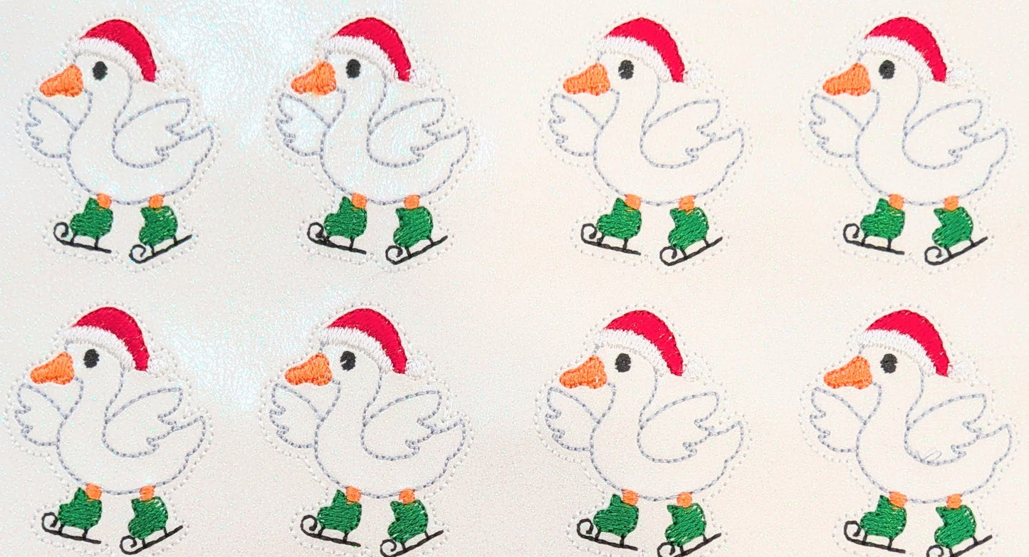 Santa Hat Skating Goose