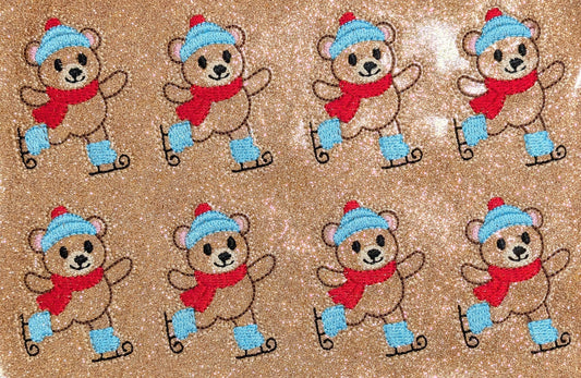 Winter Ice Skating Bear