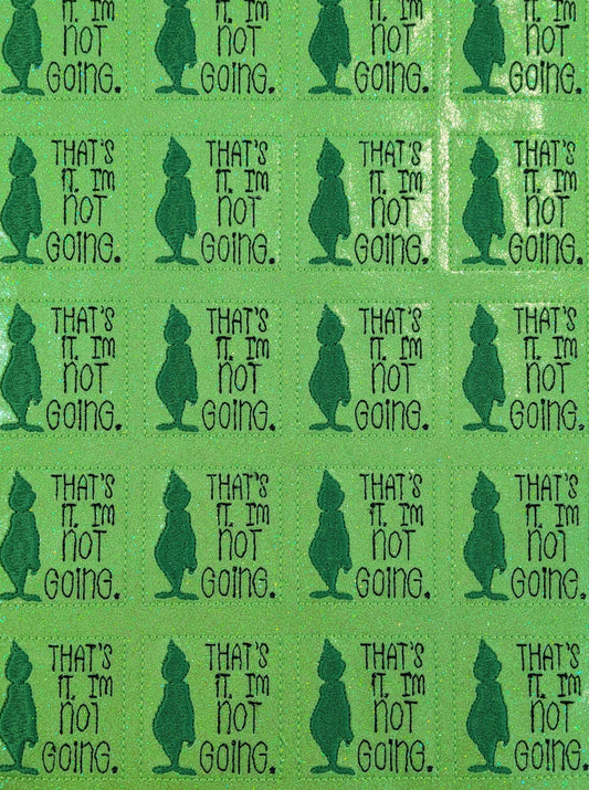 That's it I'm not going