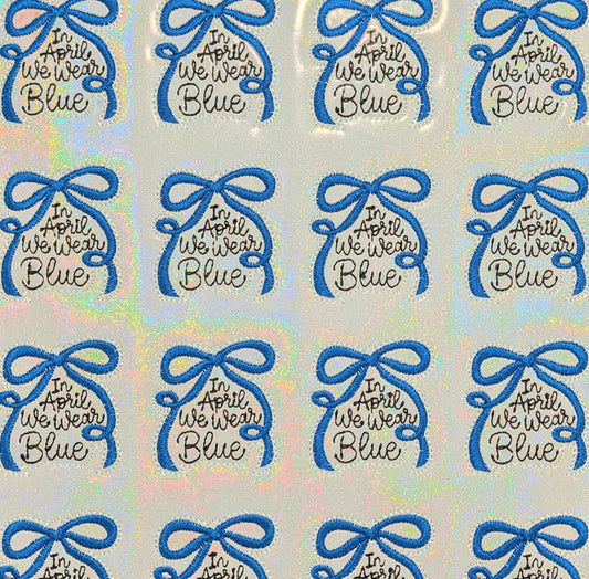 In April we wear Blue