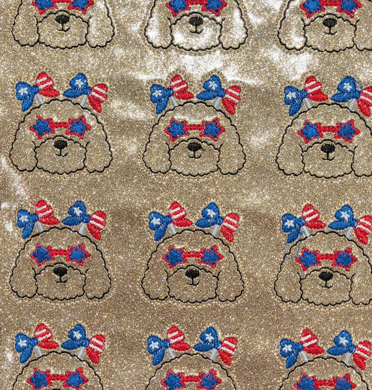 Patriotic Bow Dog