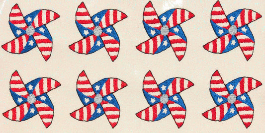 Patriotic Striped Pinwheel
