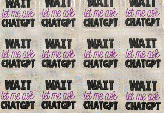 Wait let me ask ChatGPT
