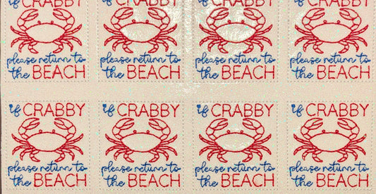 If crabby please return to the beach