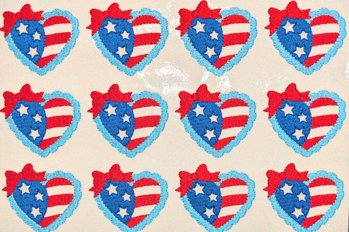 American Flag Heart Scallop