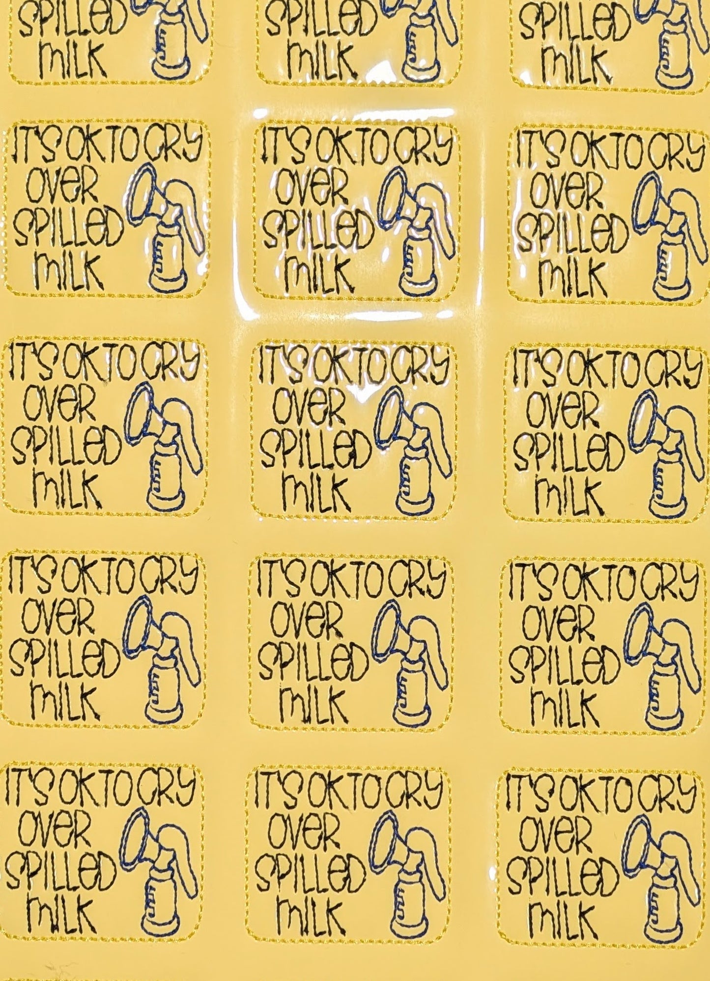 It's ok to cry over spilled milk