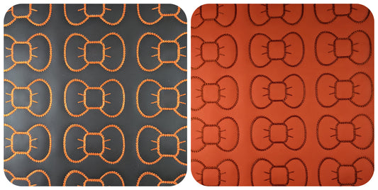 Vinyl Black/Orange Temp Changing Bow