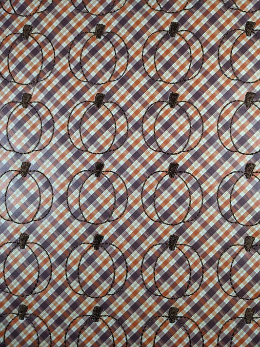 Orange/Brown Plaid Bow