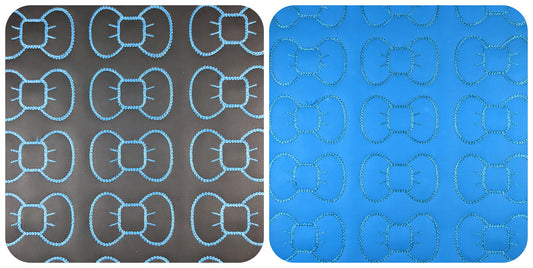 Vinyl Black/Blue Temp Changing Bow